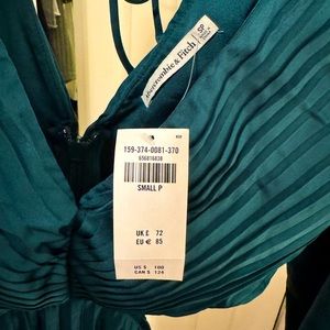 Abercrombie & Fitch, The A&F Giselle Pleated Cutout Mini Dress, Green